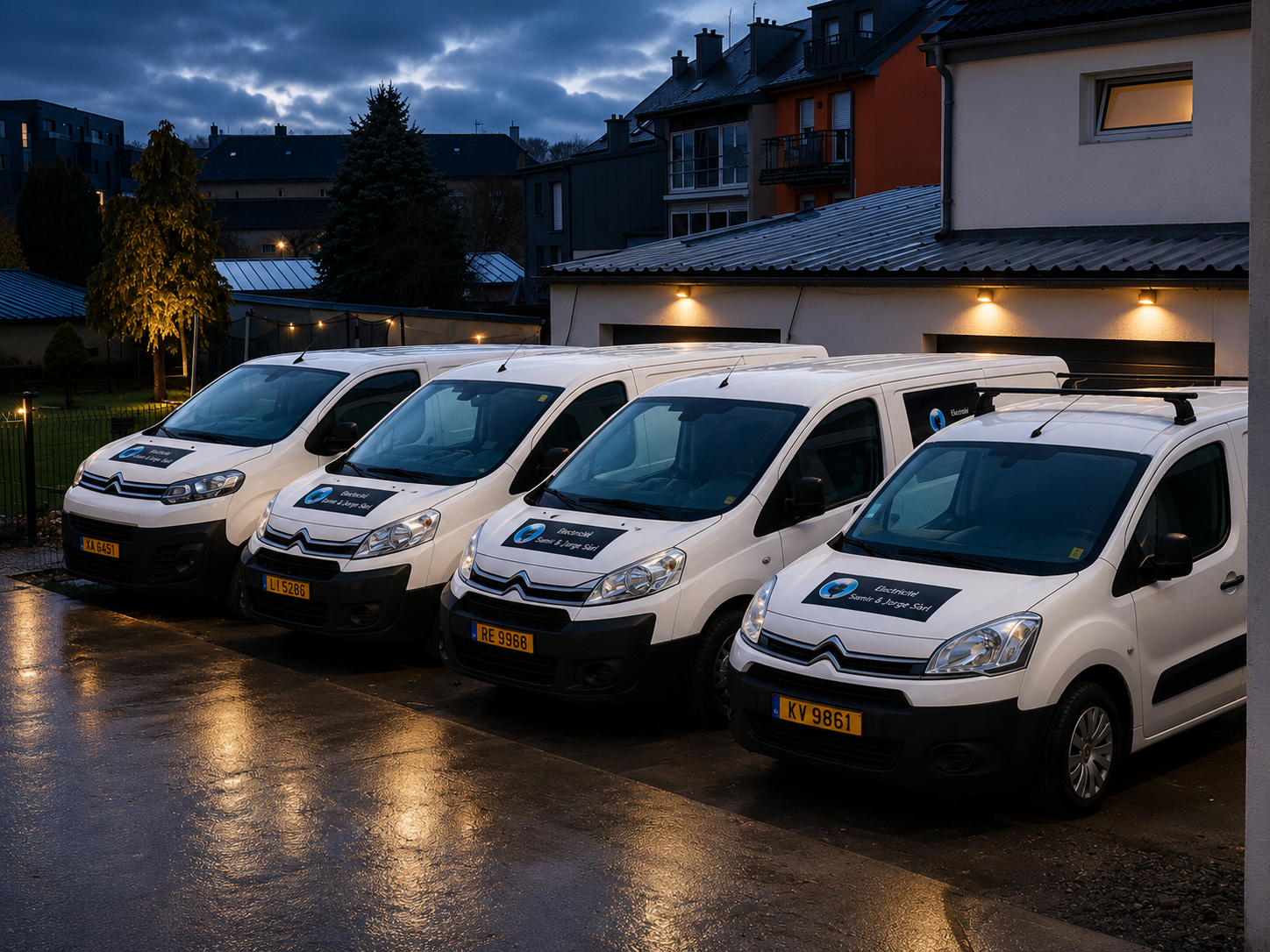 Flotte de camionnettes Électricité Samir & Jorge